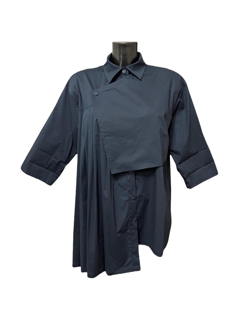 Wendy Trendy camicia in popeline plissettata