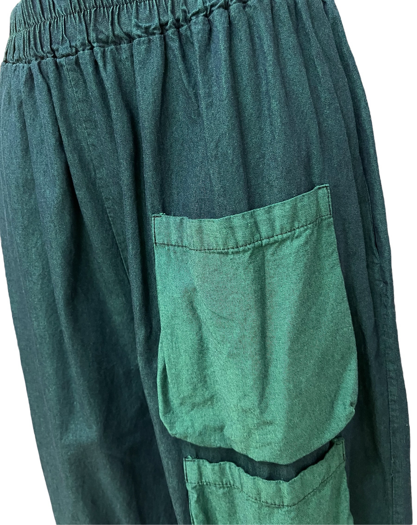 Sun Sun pantaloni della tuta a tre tasche in simil chambray