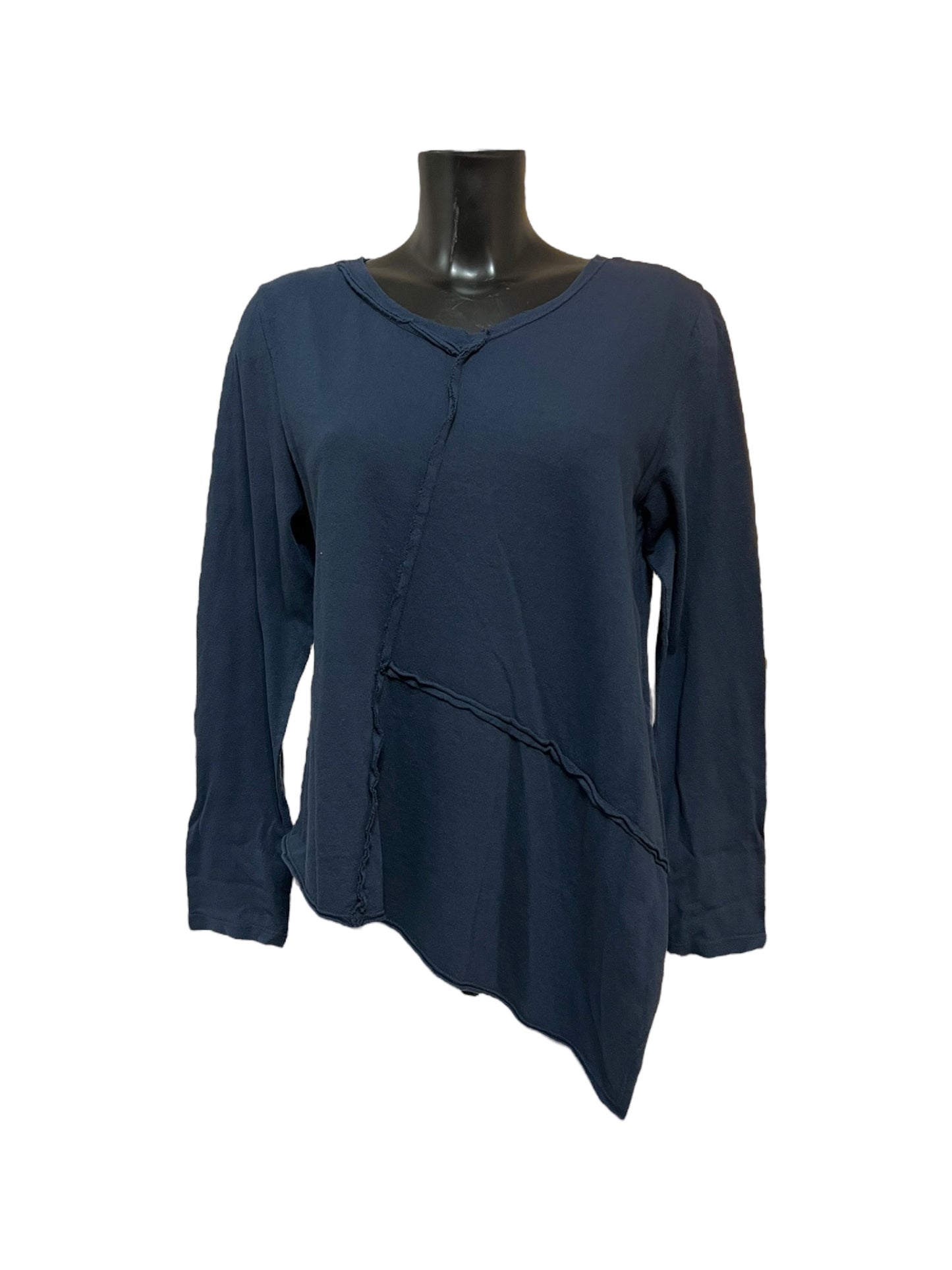 Wendy Trendy t-shirt a maniche lunghe con scollo a V e decorazioni a taglio vivo