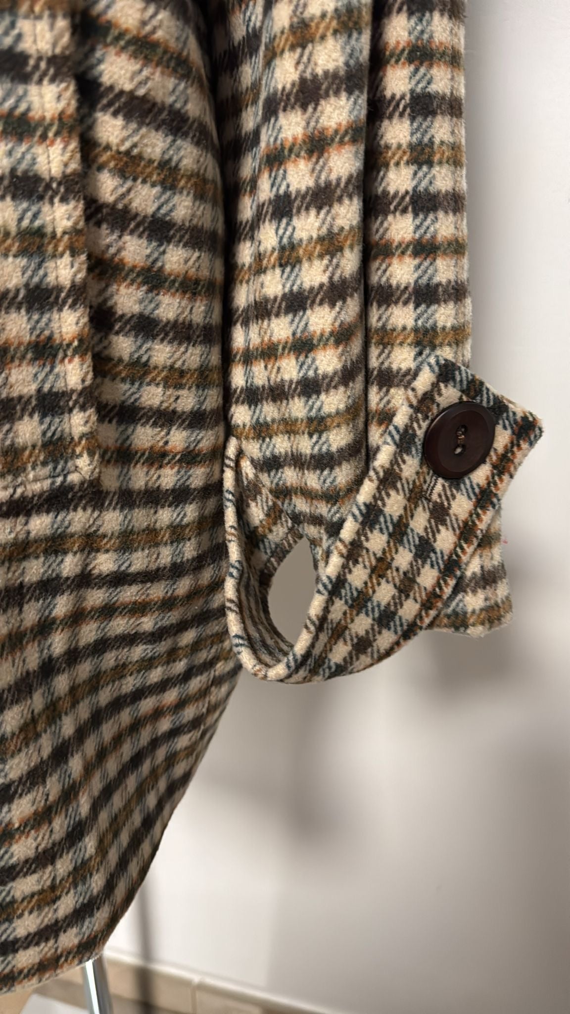 Cappotto a quadri oversize