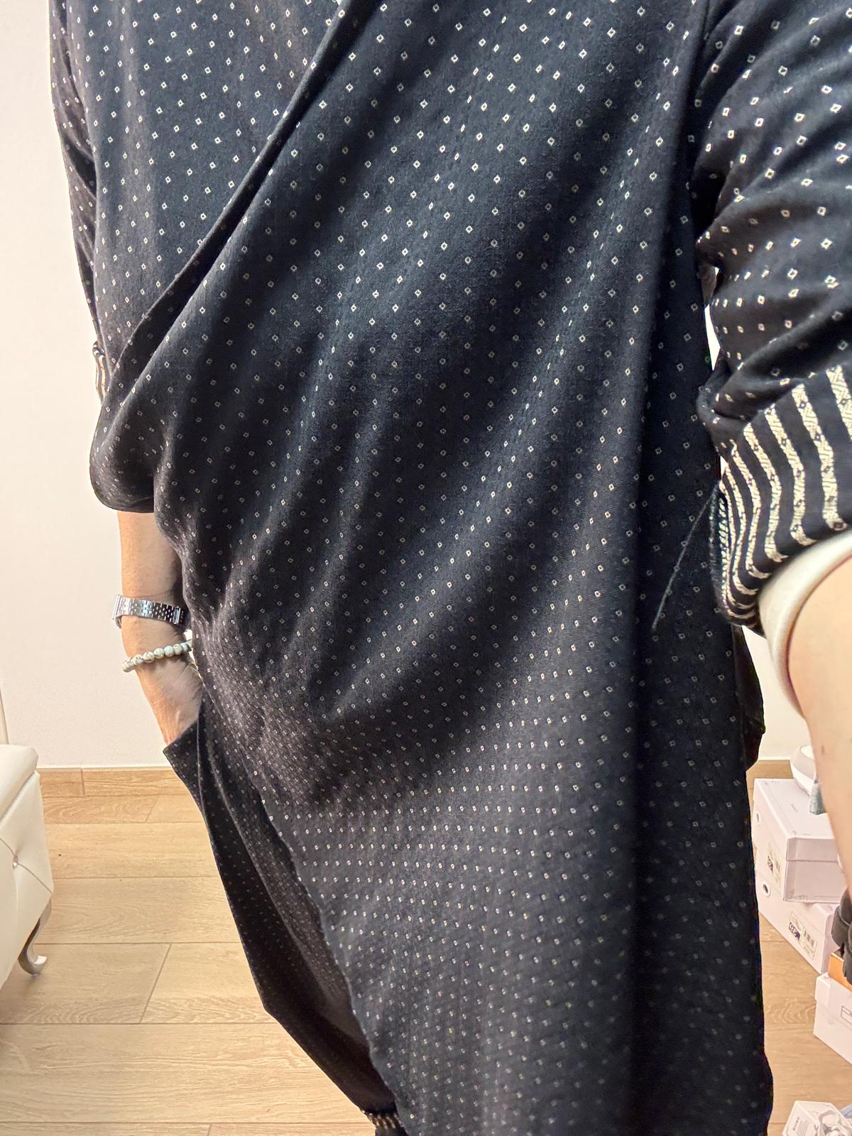 Coordinato nero a pois chiari