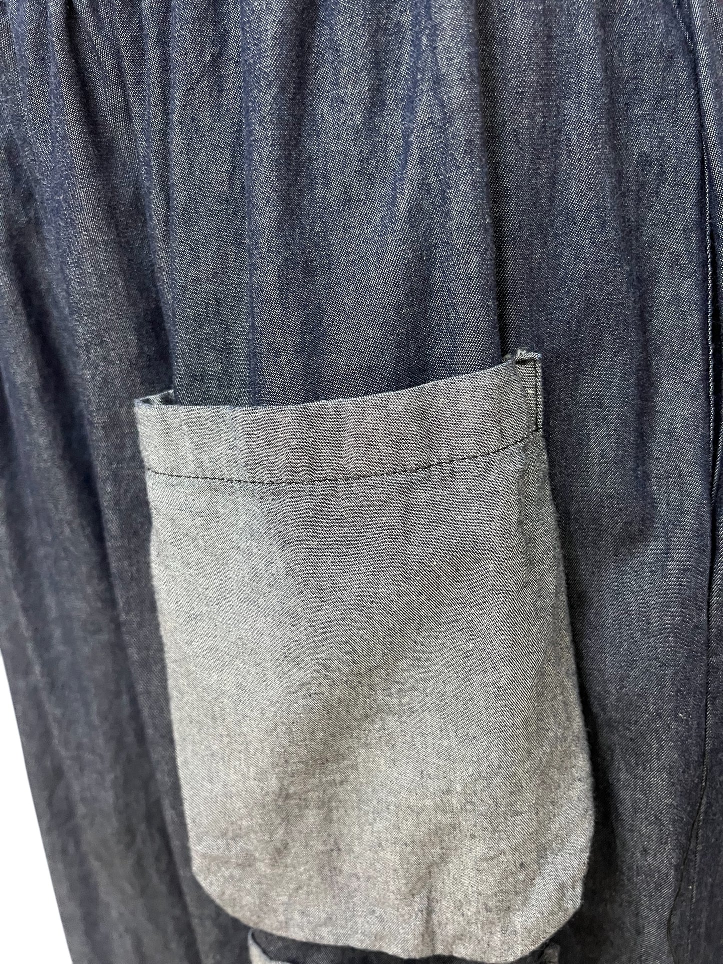 Sun Sun pantaloni della tuta a tre tasche in simil chambray