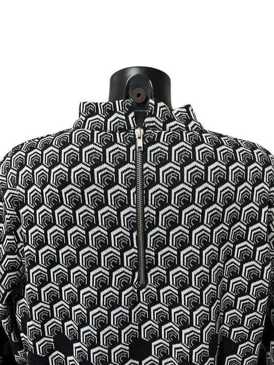 Spider Dress with Hexagonal Pattern in Jacquard