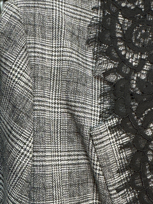 Giacca tartan profili pizzo