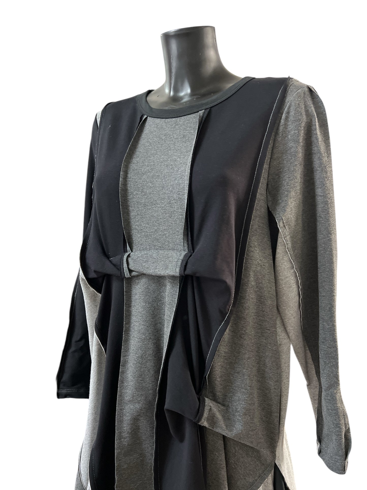 Vestido Wendy de moda con parche de rayas