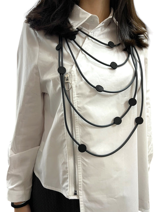 Wendy Trendy camicia ripiegata con zip laterale