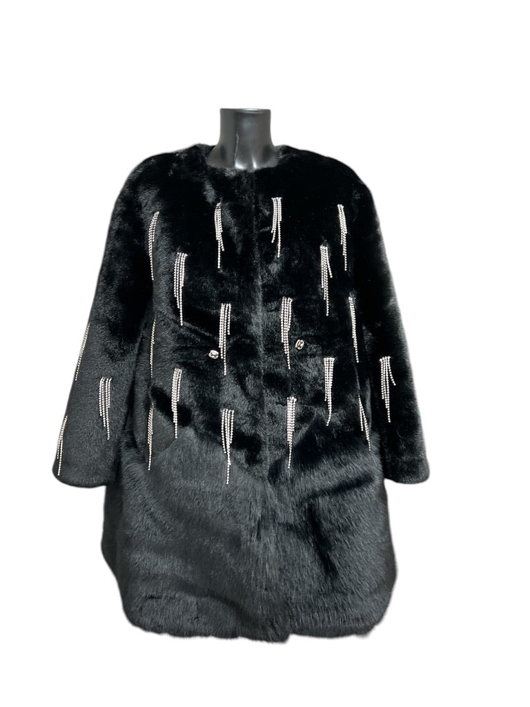 Pelo con inserciones de tenis colgantes.