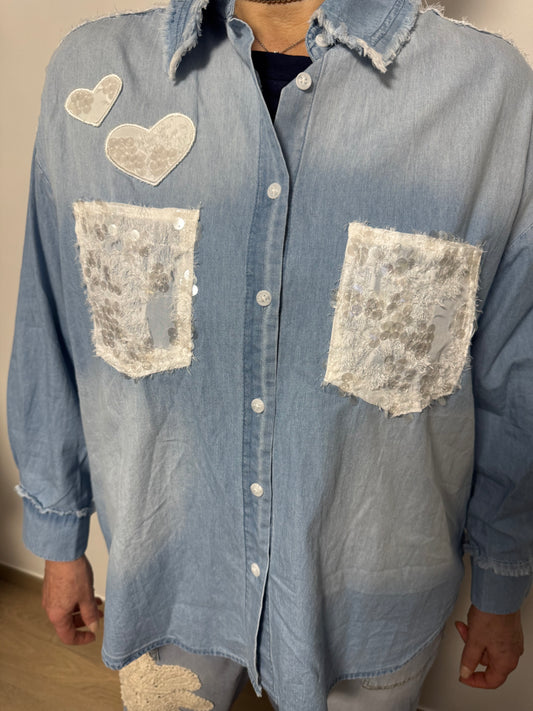 Camicia JeansPaillettes