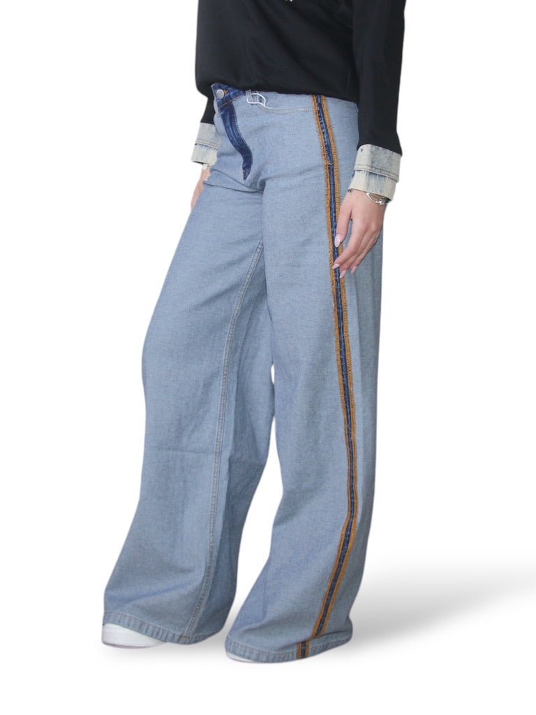 Jeans a zampa rovesciati