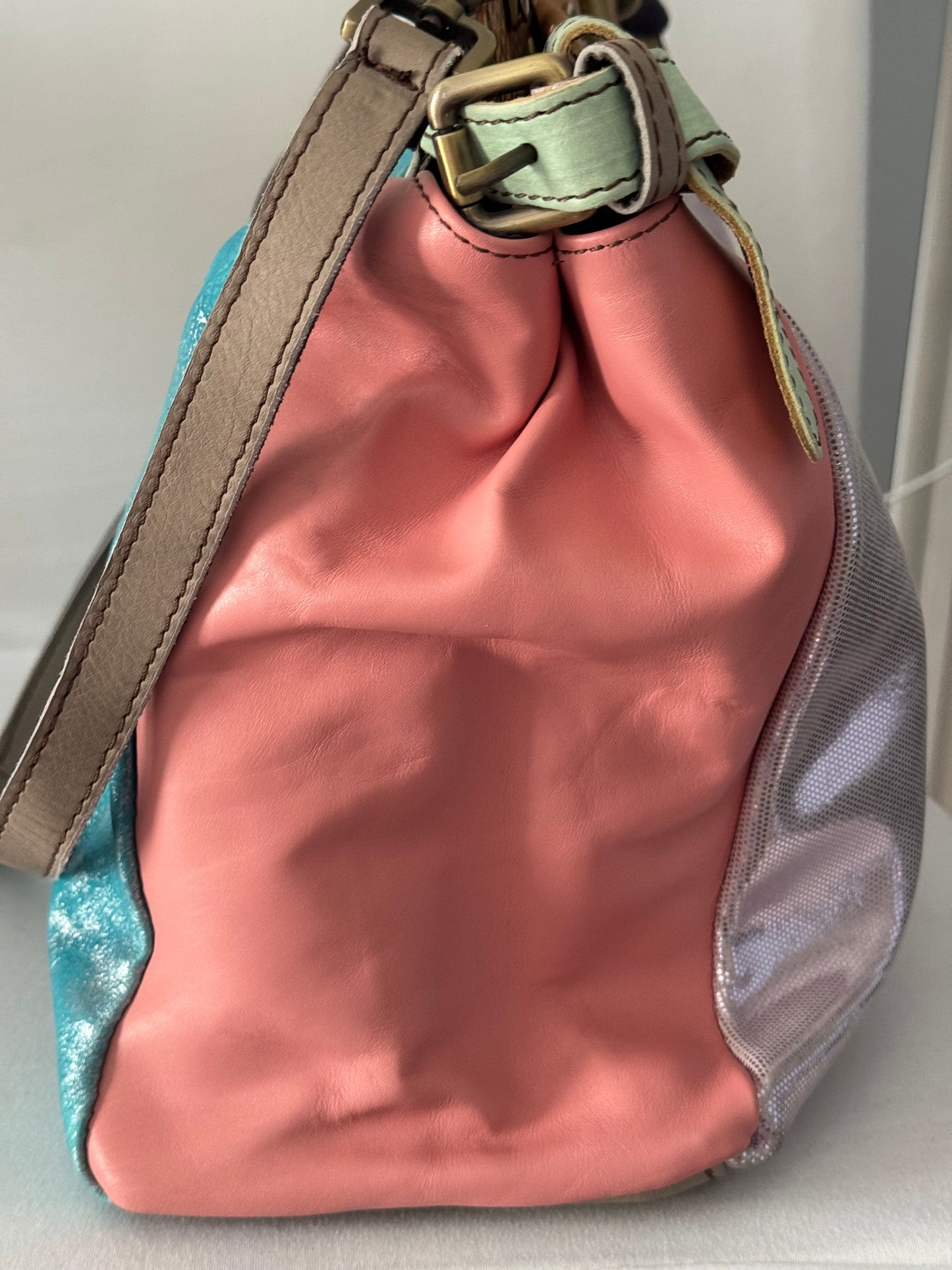 Borsa Ebarrito patch pelle stile Hermès