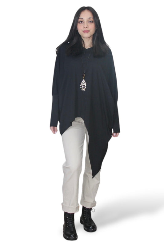 Sun Sun casacca lunga con scollo a V asimmetrica