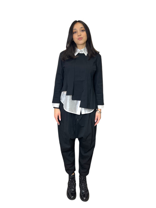 Sun Sun pantaloni a cavallo basso con bottoni obliqui