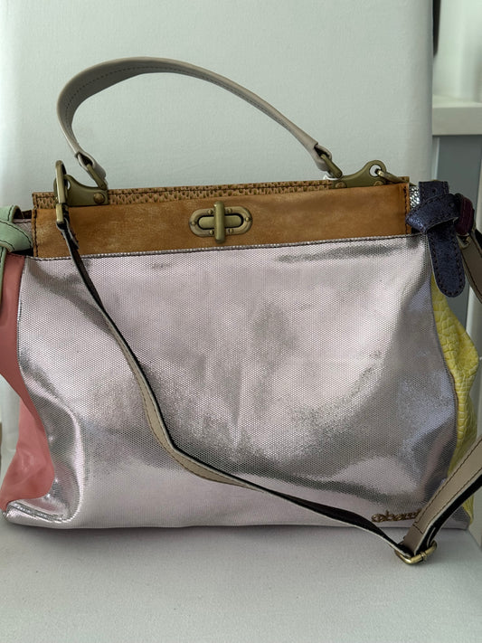 Borsa Ebarrito patch pelle stile Hermès