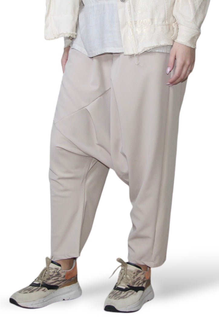Vintage pantaloni a cavallo basso con pannelli cuciti