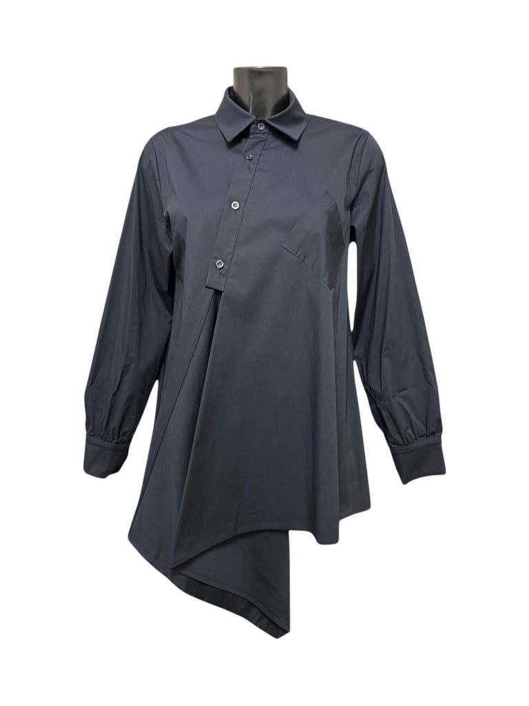 Wendy Trendy Shirt with Asymmetric Half-Punch