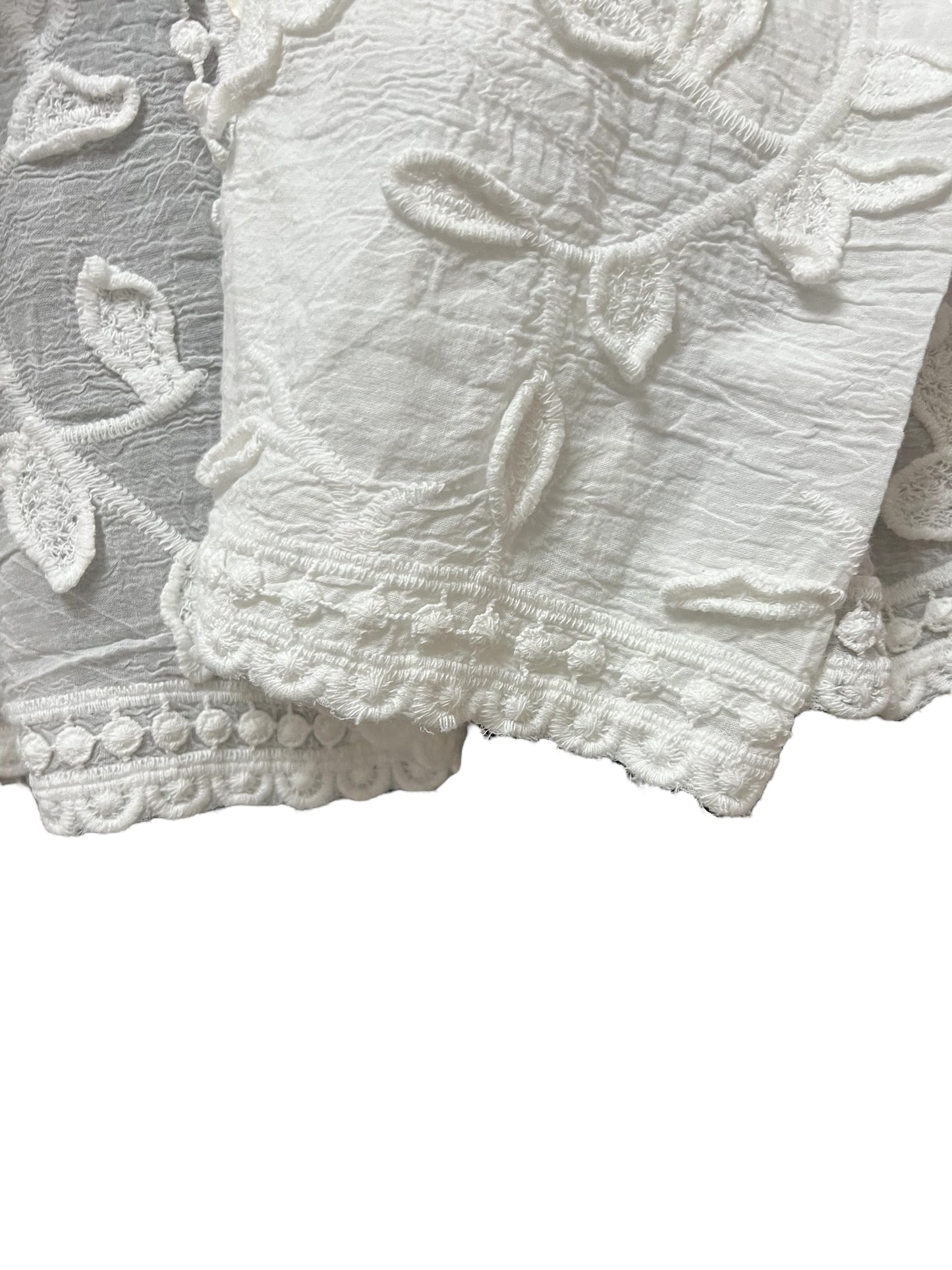 Camicia in mussola di cotone ricamata
