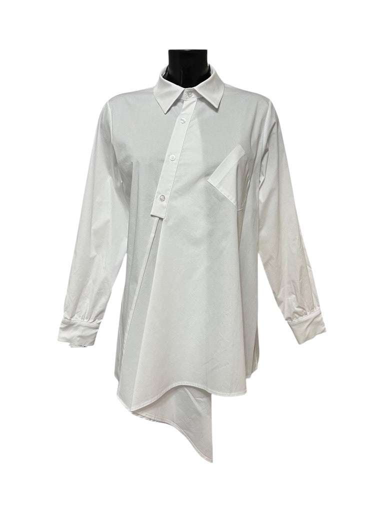 Wendy Trendy Shirt with Asymmetric Half-Punch