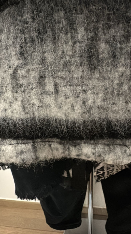 Sun Sun giacca bicolore effetto peloso