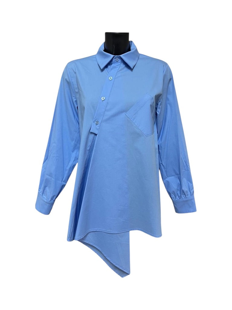 Wendy Trendy Shirt with Asymmetric Half-Punch