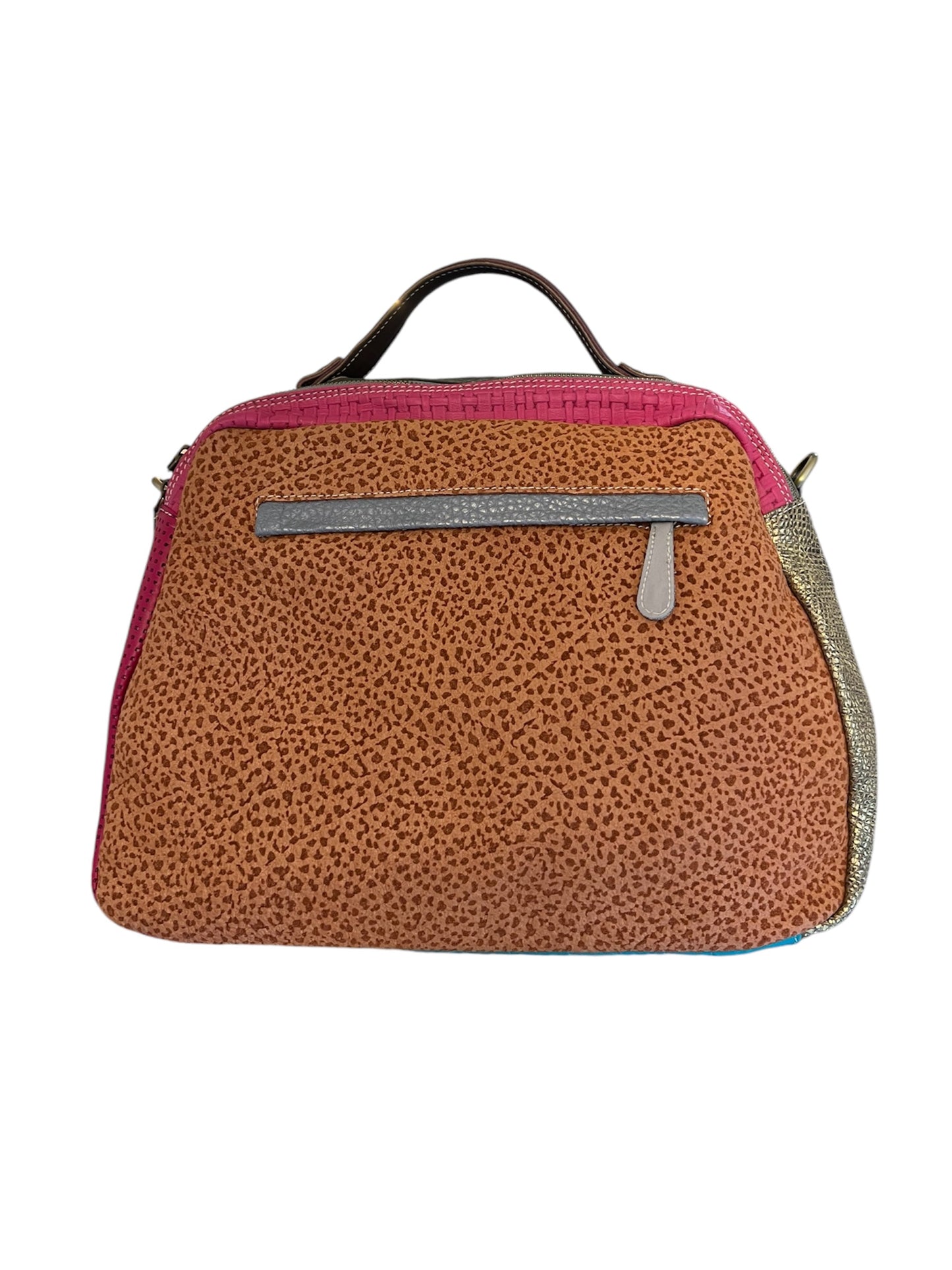 Ebarrito borsa colorata in pelle patchwork