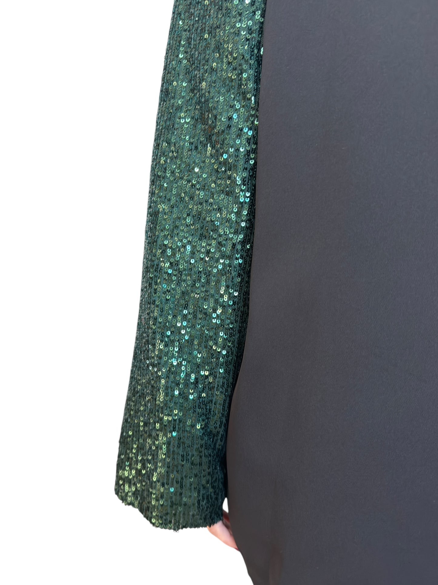 Blazer oversize con maniche a contrasto con paillettes