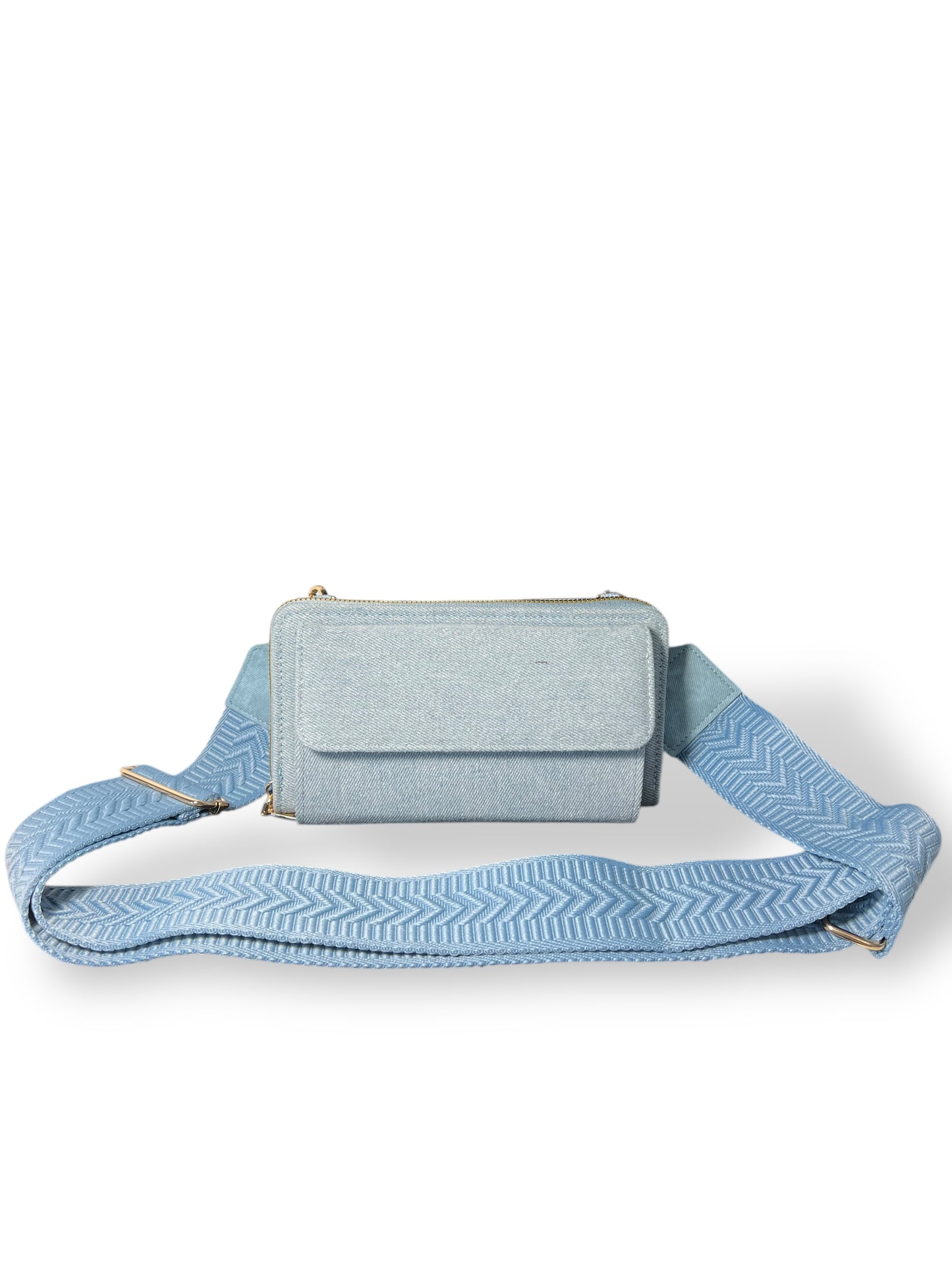 Borsetta azzurra in denim di cotone