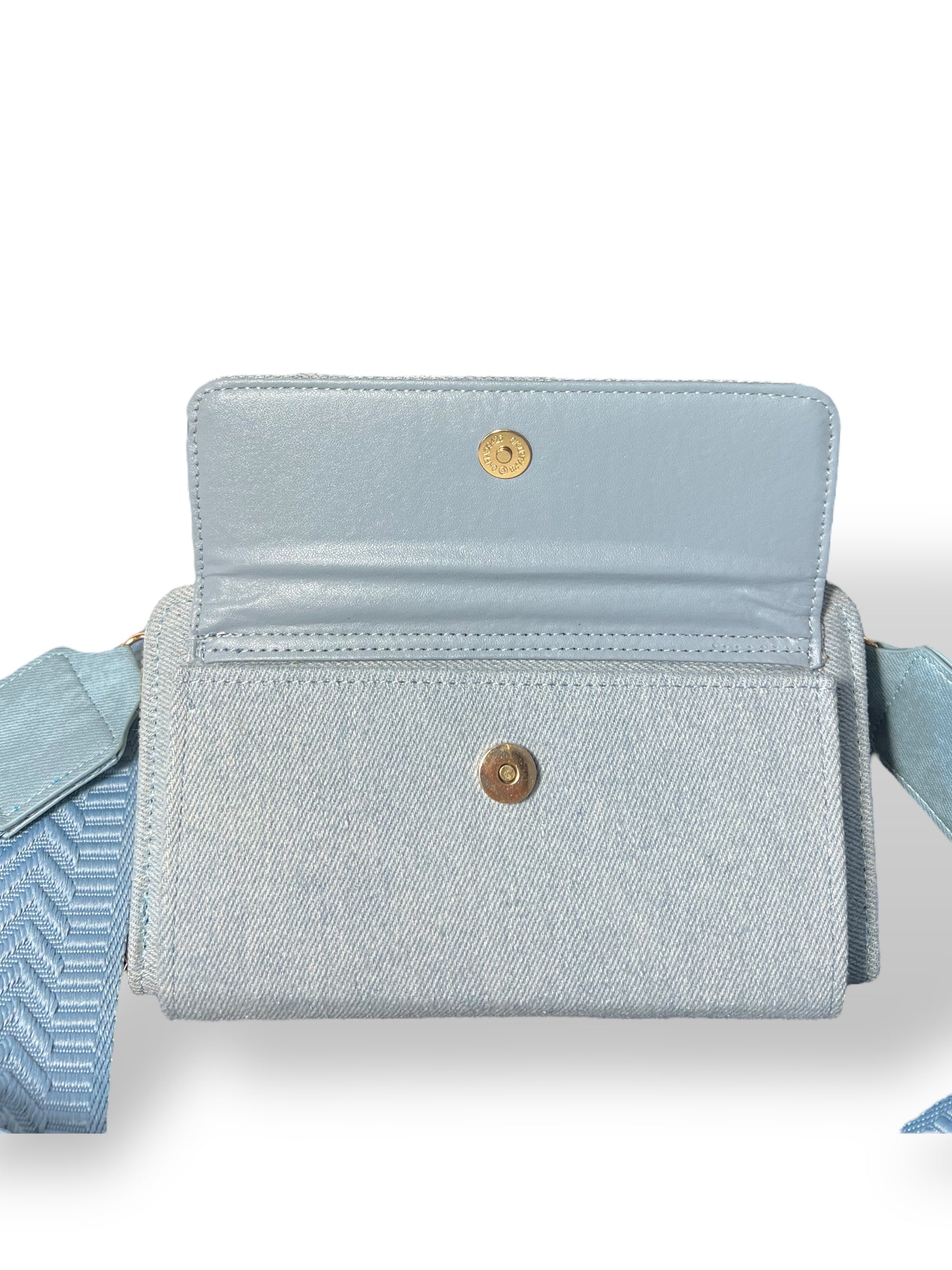 Borsetta azzurra in denim di cotone