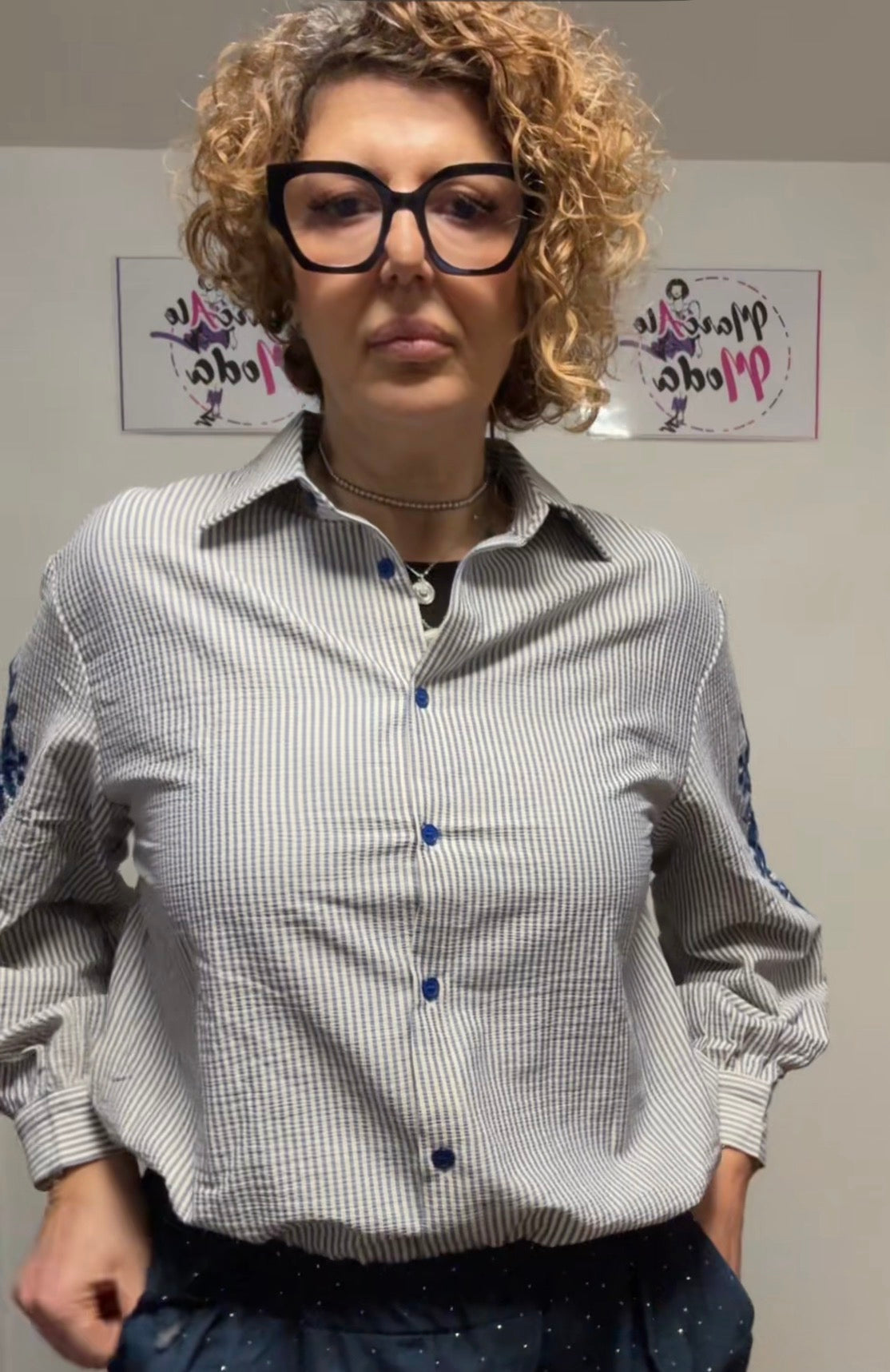 Camicia GessataRicamo
