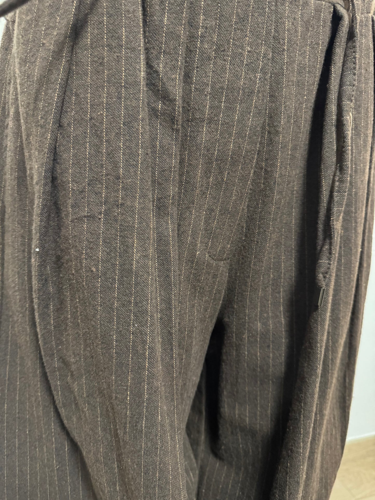 Coordinato lana gessato arancione