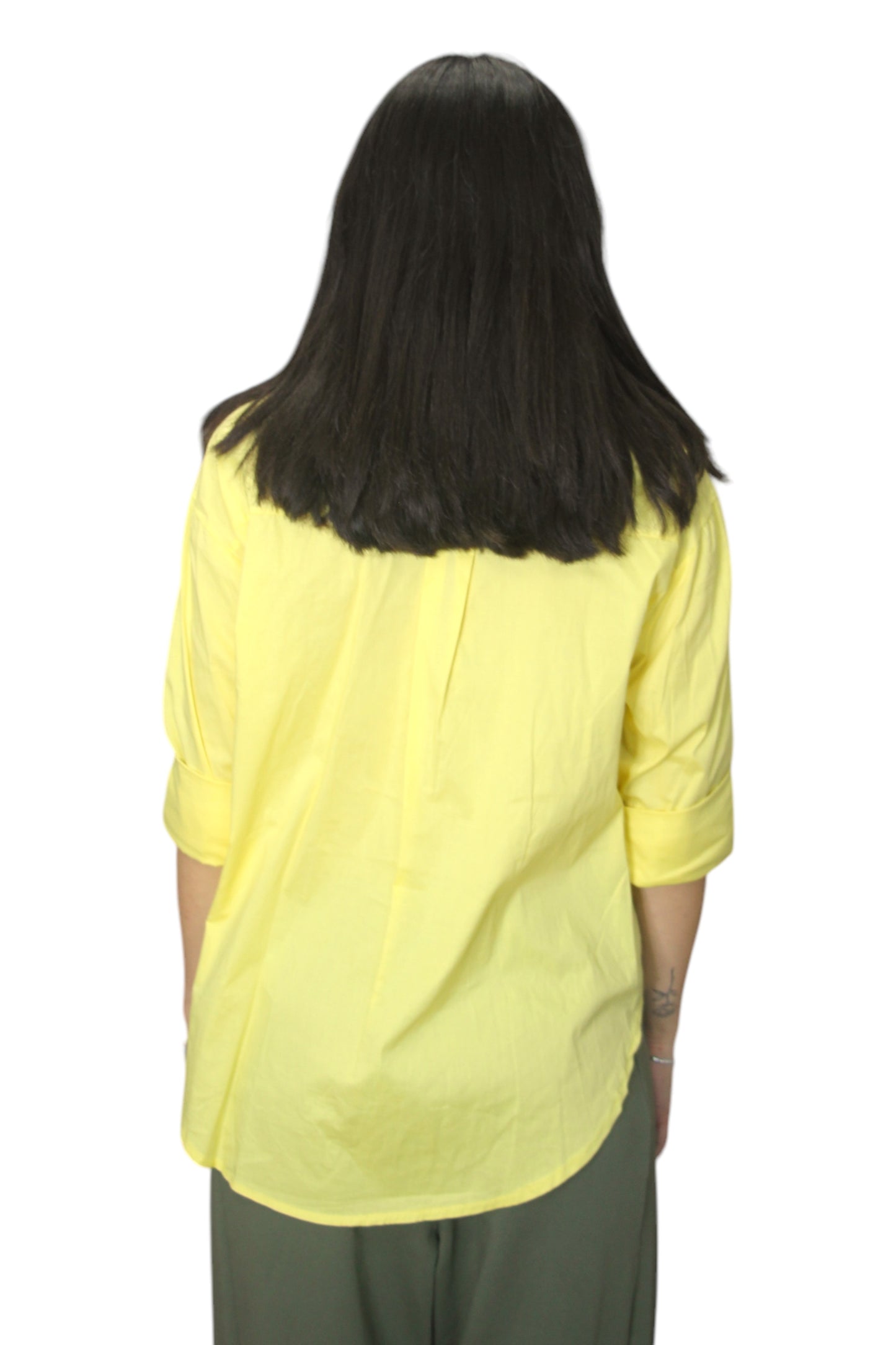 Camicia in cotone con inserti gioiello