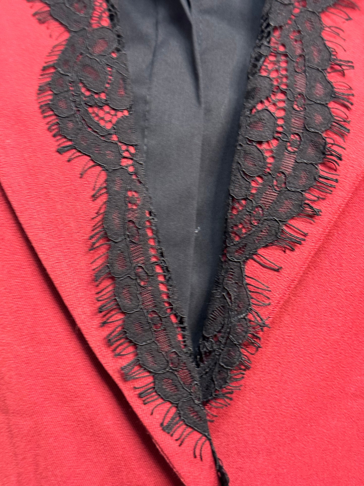 Giacca profili pizzo nero