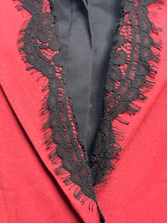 Giacca profili pizzo nero