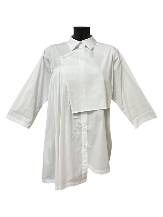 Wendy Trendy camicia in popeline plissettata