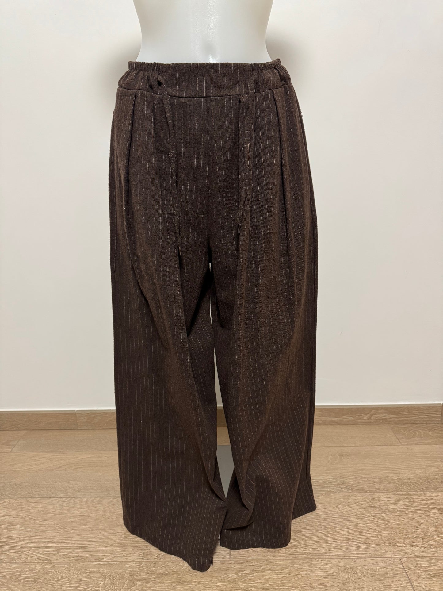 Coordinato lana gessato arancione