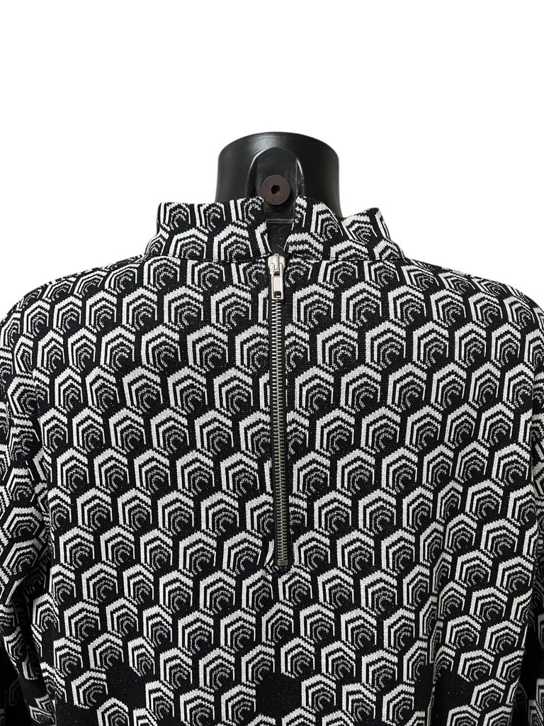 Ragno vestito con motivo esagonale in jacquard