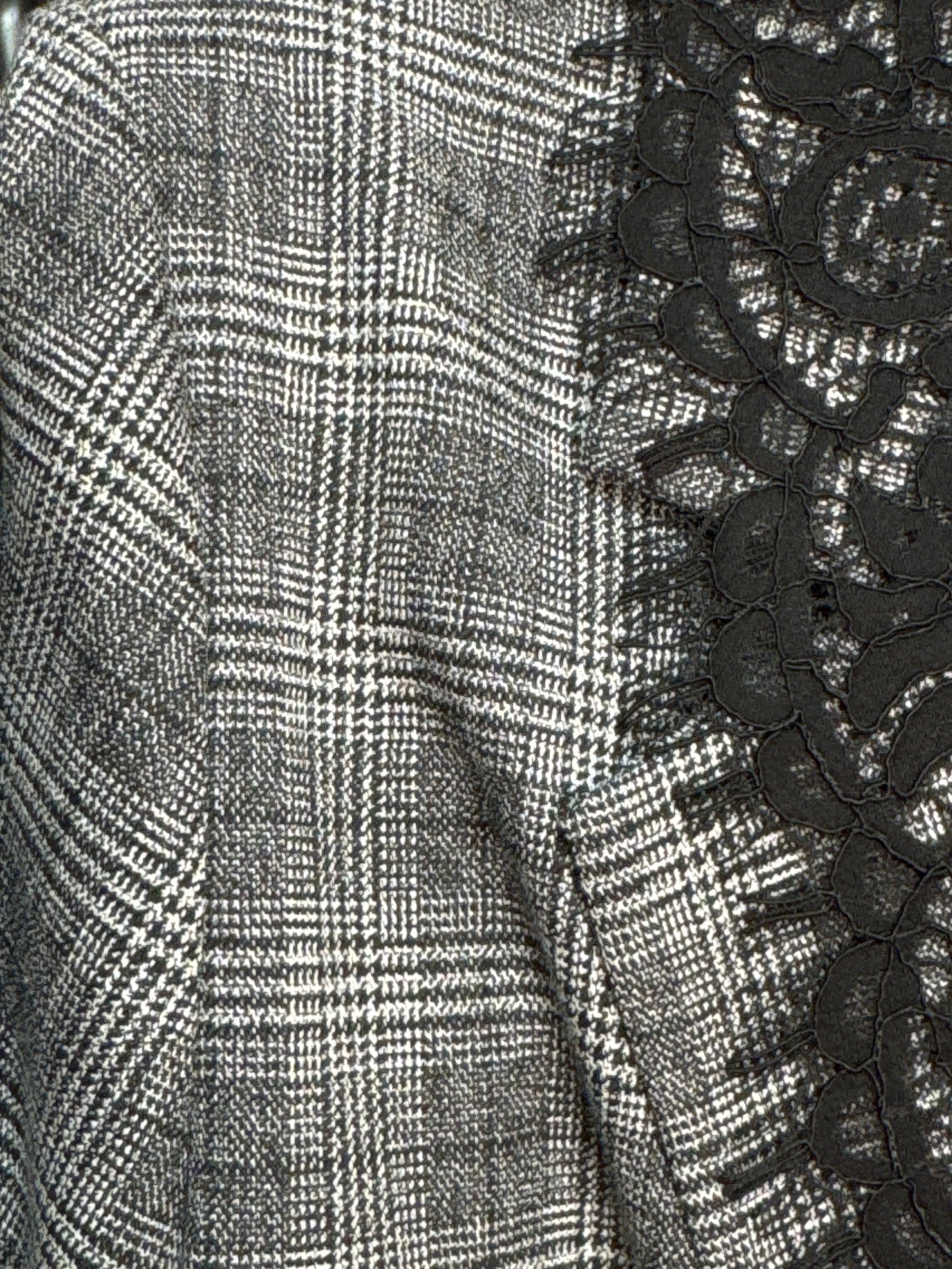 Giacca tartan profili pizzo