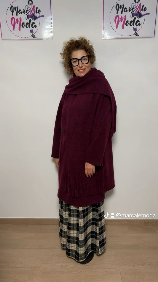Cappotto in simil lana cotta
