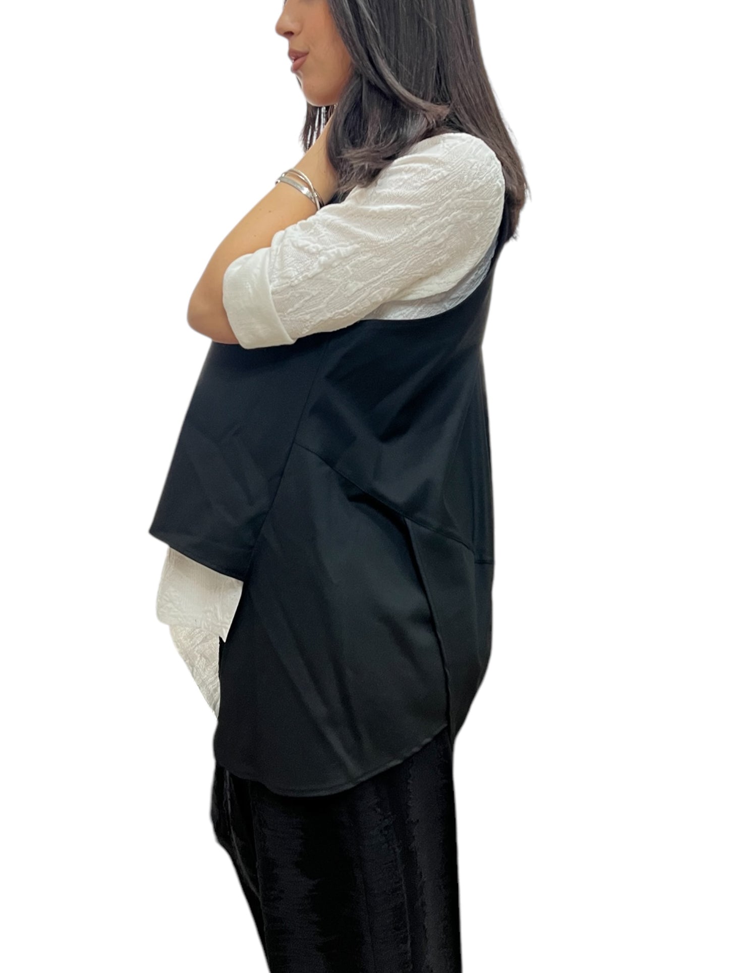 Wendy Trendy gilet asimmetrico