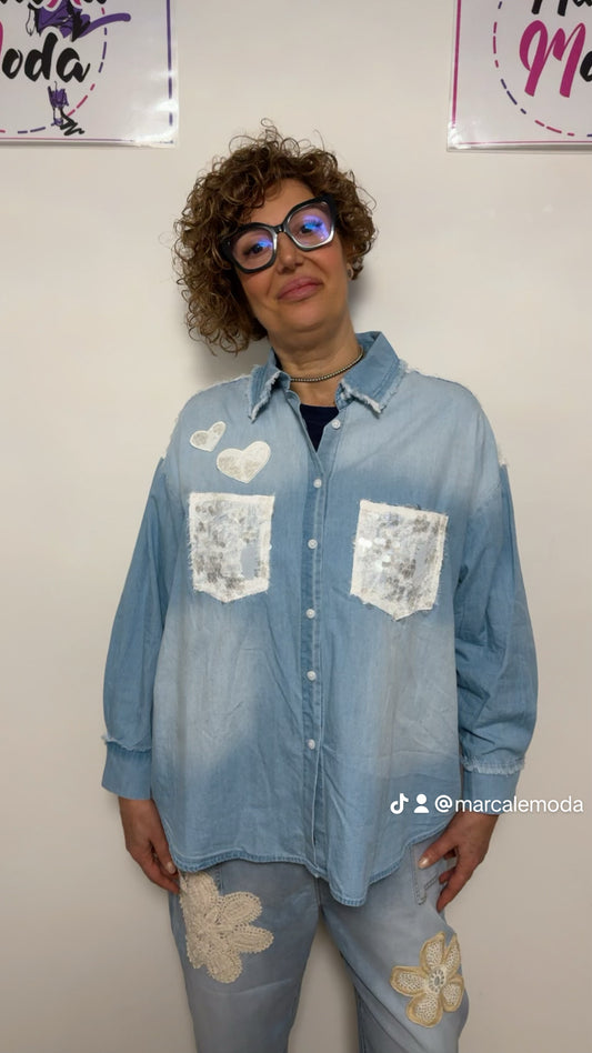 Camicia JeansPaillettes
