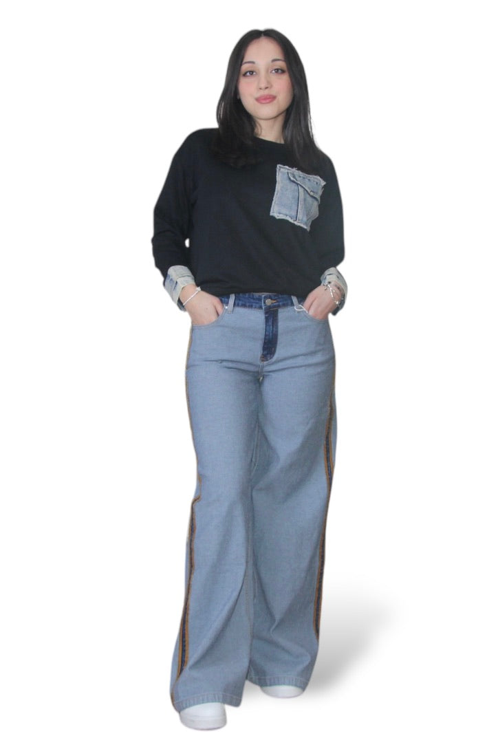Jeans a zampa rovesciati