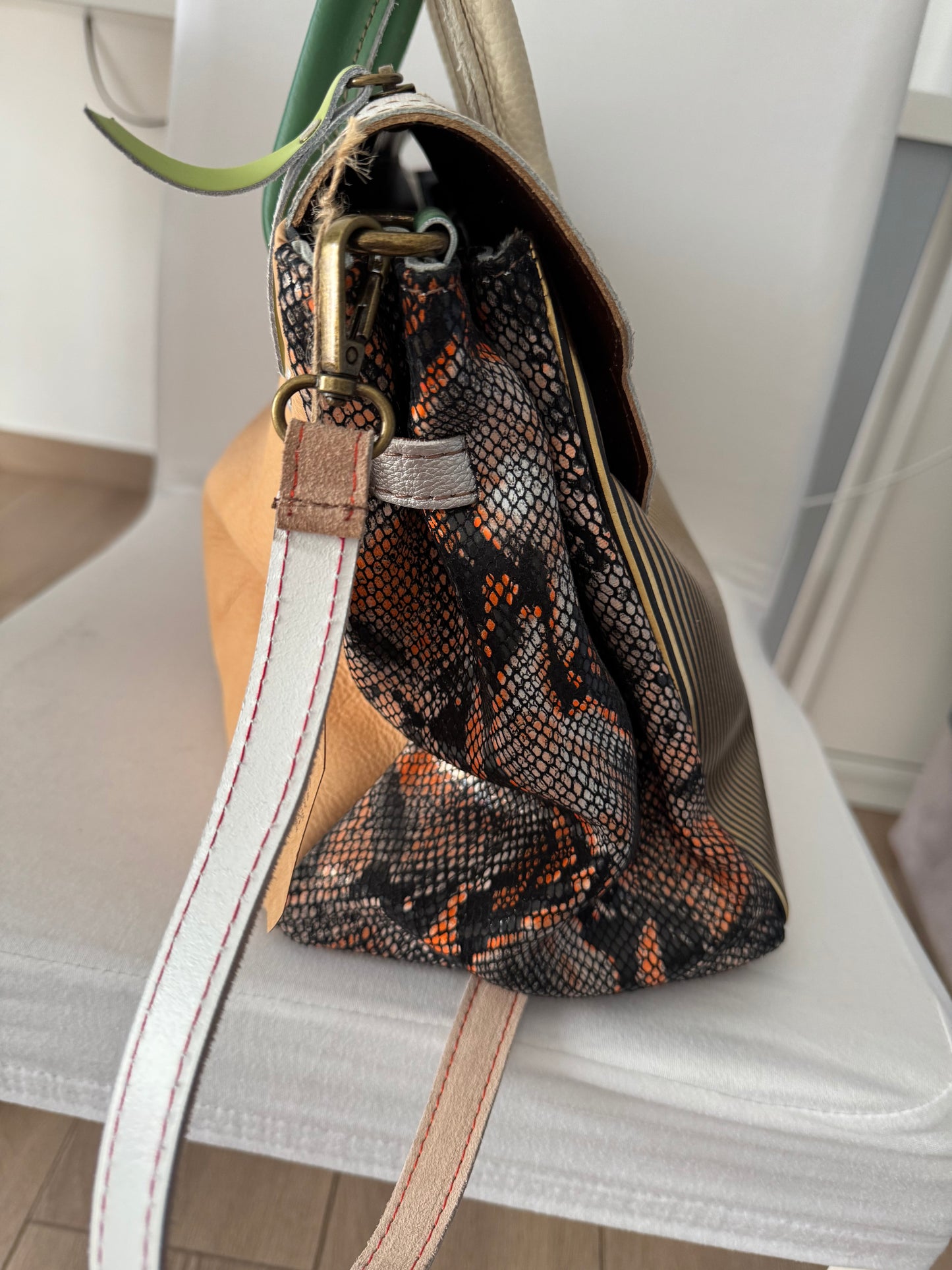 Borsa stile Hermès pelle