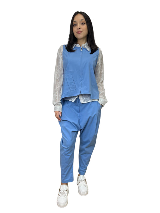 Sun Sun coordinato con gilet doppio verso
