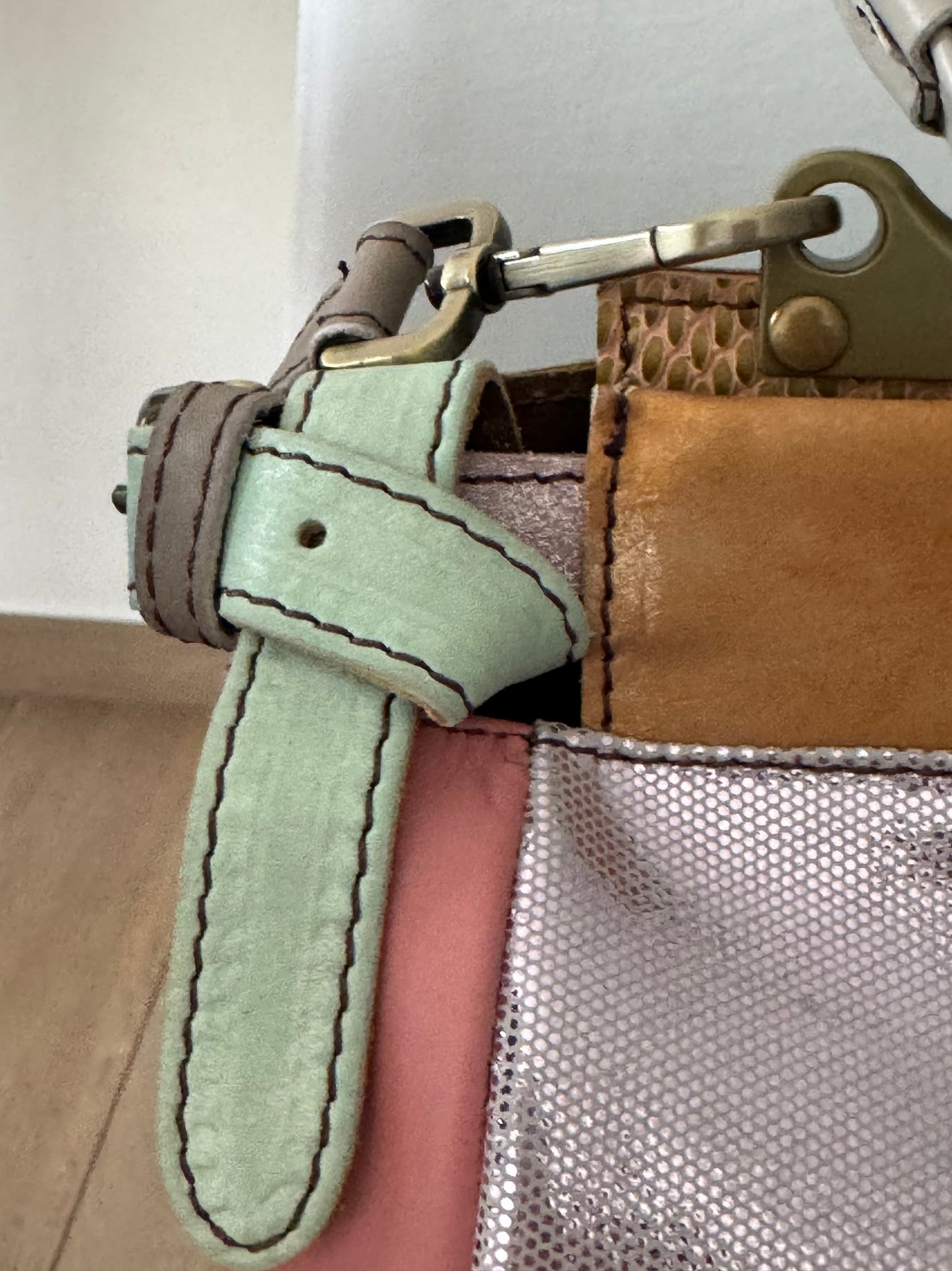 Borsa Ebarrito patch pelle stile Hermès