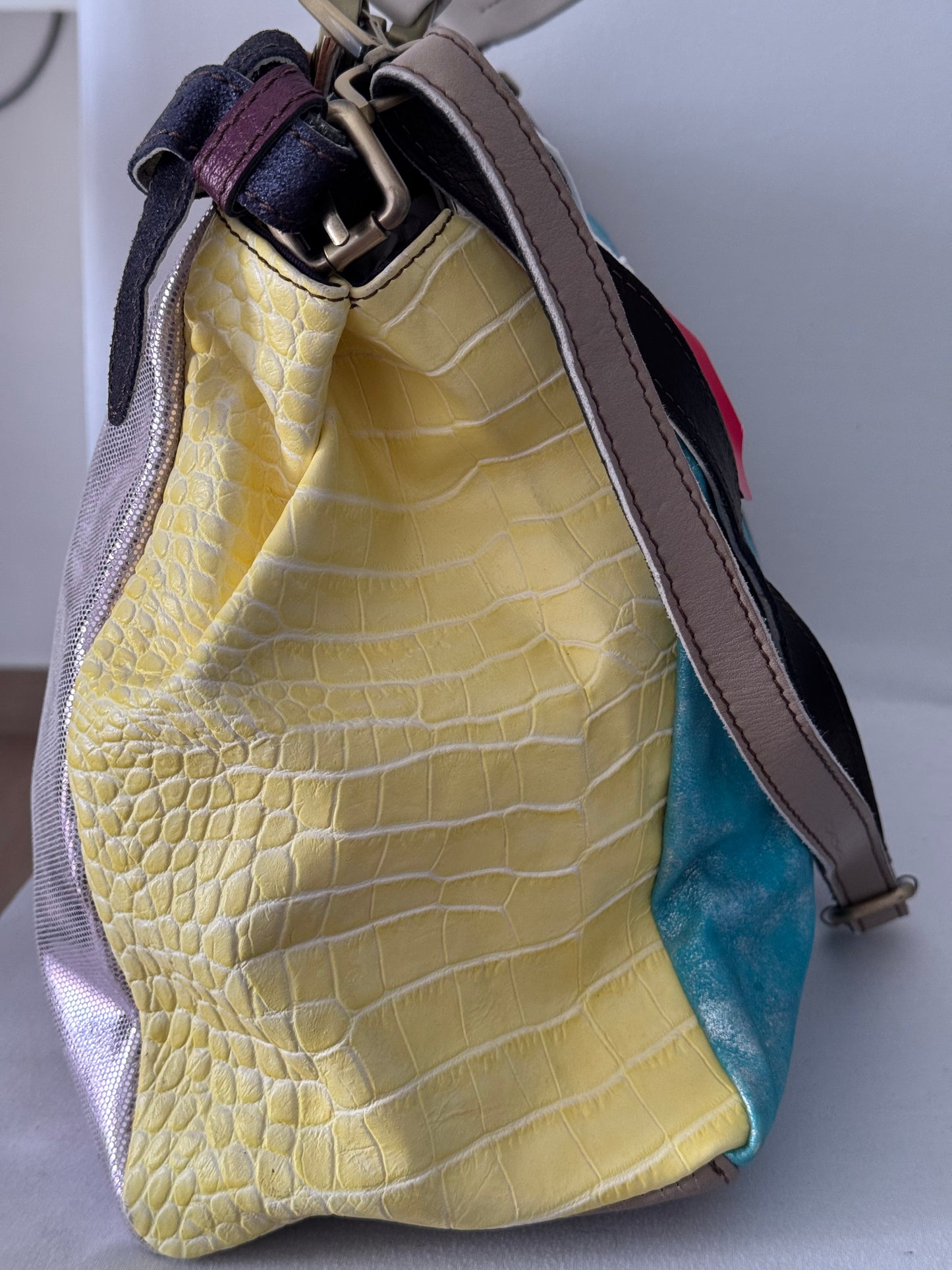 Borsa Ebarrito patch pelle stile Hermès