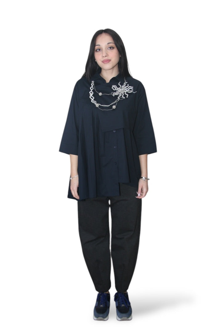 Wendy Trendy pantalone con cucitura decorativa sulla caviglia