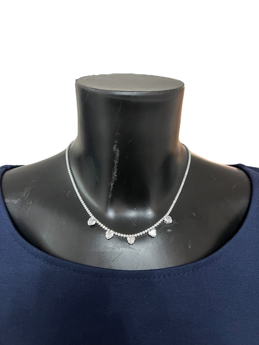 Girocollo tennis con cuoricini con strass