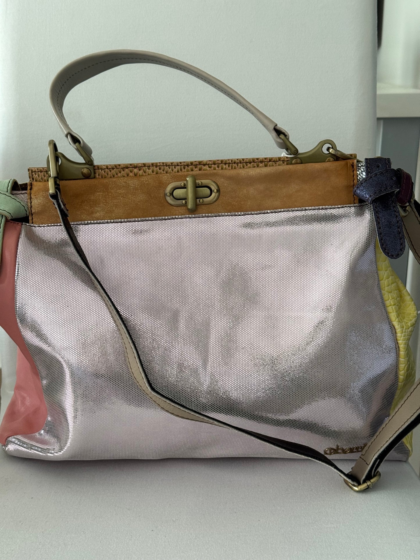 Borsa Ebarrito patch pelle stile Hermès