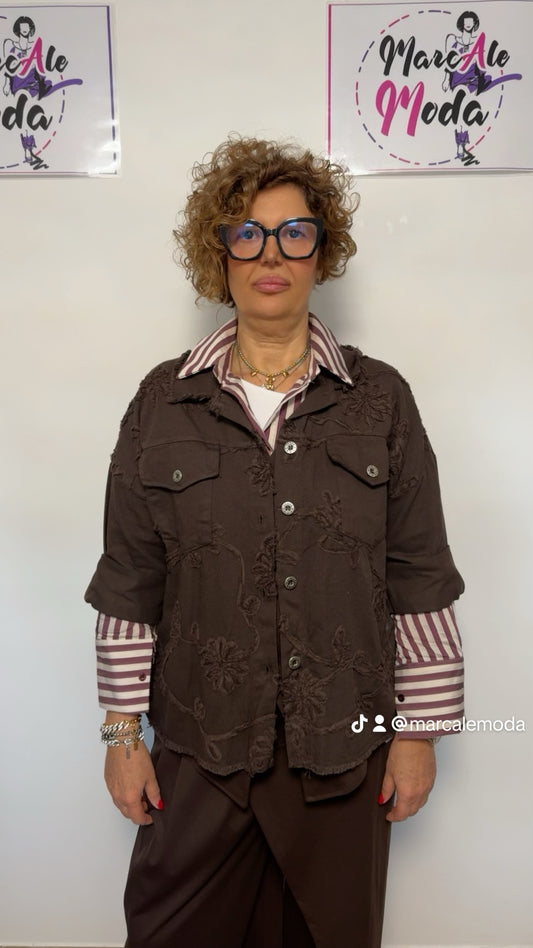 Giacchetto JeansRicamo