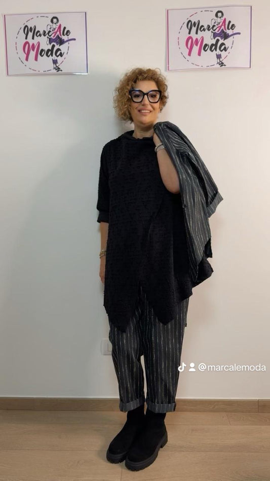 Casacca lavorata asimmetrica