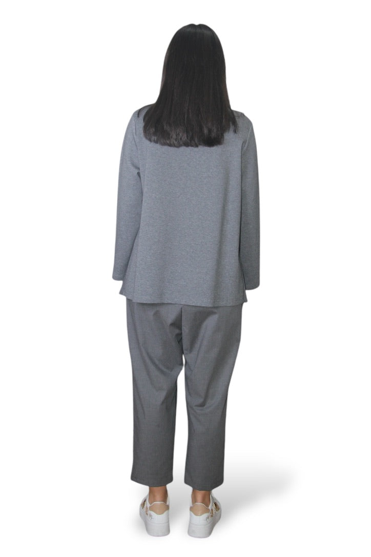 Wendy Trendy Trousers with Asymmetric Double Pleat